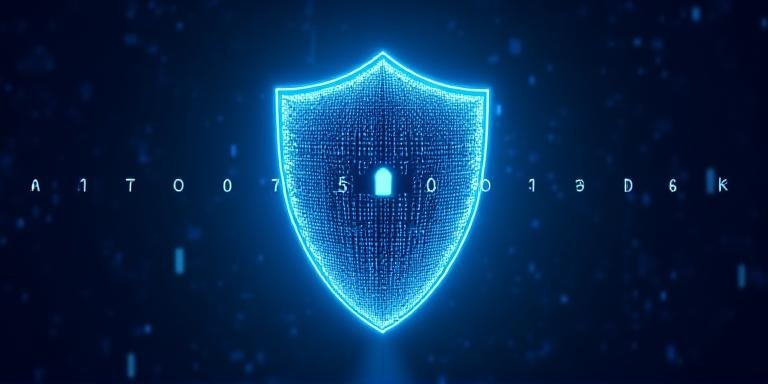 Abstract representation of secure financial technology data encryption